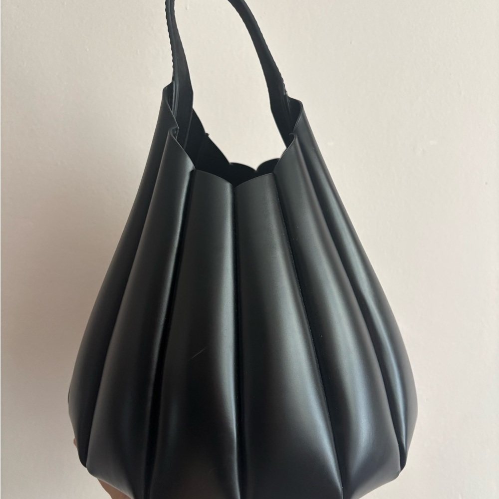 cult gaia Black Pleated Shoulder Bag - Picture 3 of 3